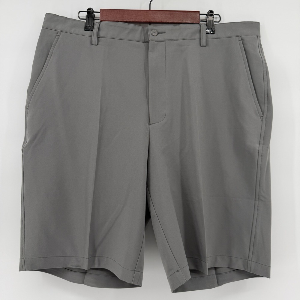 FootJoy Performance Golf Shorts Mens 38 Grey Stretch Flat Front Moisture Wicking